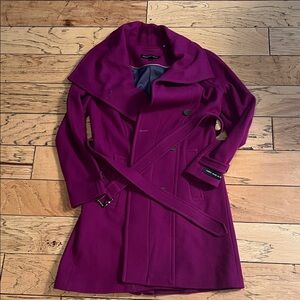 Andrew Marc Women's Magenta Trench Coat